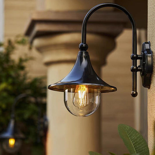 Waterproof Cone Aluminum Acrylic 1-Light Wall Sconce Lamp