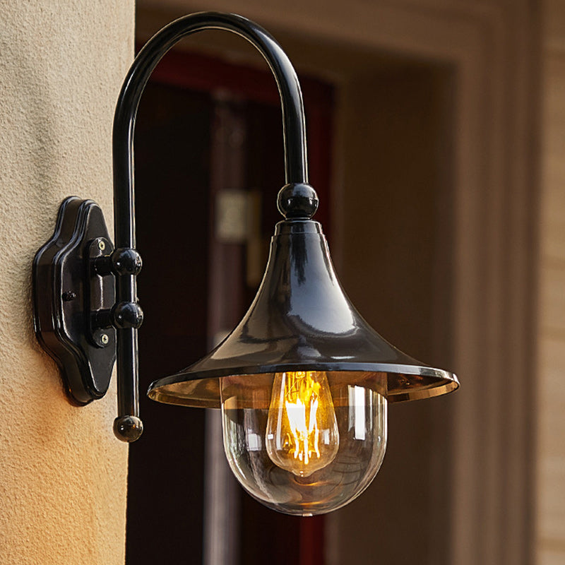 Waterproof Cone Aluminum Acrylic 1-Light Wall Sconce Lamp