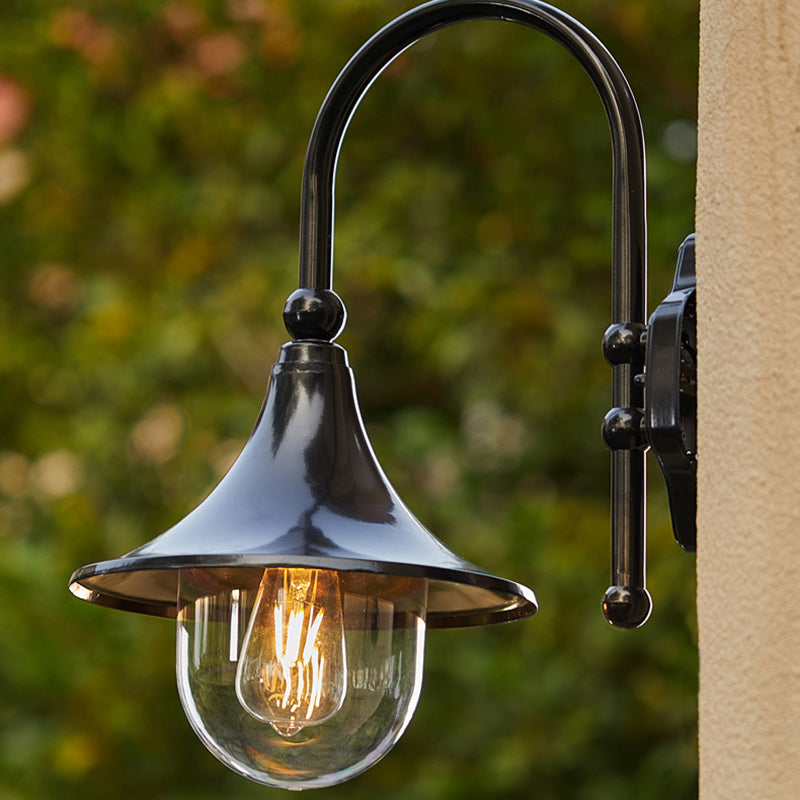 Waterproof Cone Aluminum Acrylic 1-Light Wall Sconce Lamp