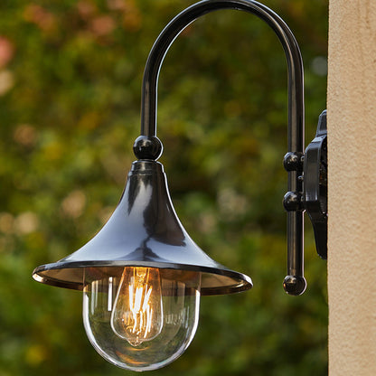 Waterproof Cone Aluminum Acrylic 1-Light Wall Sconce Lamp