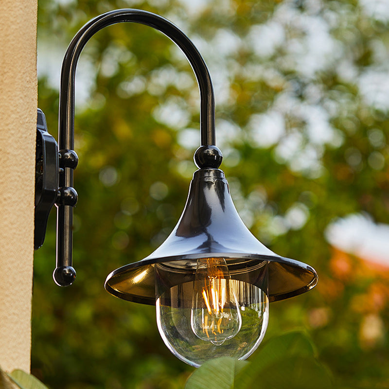 Waterproof Cone Aluminum Acrylic 1-Light Wall Sconce Lamp