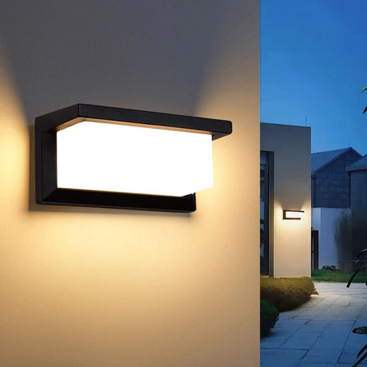 Waterproof Rectangle Oval PC Aluminum LED Wall Sconce Lamp