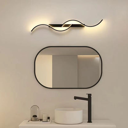 Long Curve Aluminum Silicone LED Wall Sconce Lamp