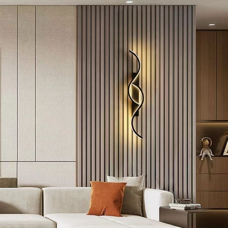 Long Curve Aluminum Silicone LED Wall Sconce Lamp