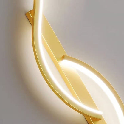 Long Curve Aluminum Silicone LED Wall Sconce Lamp
