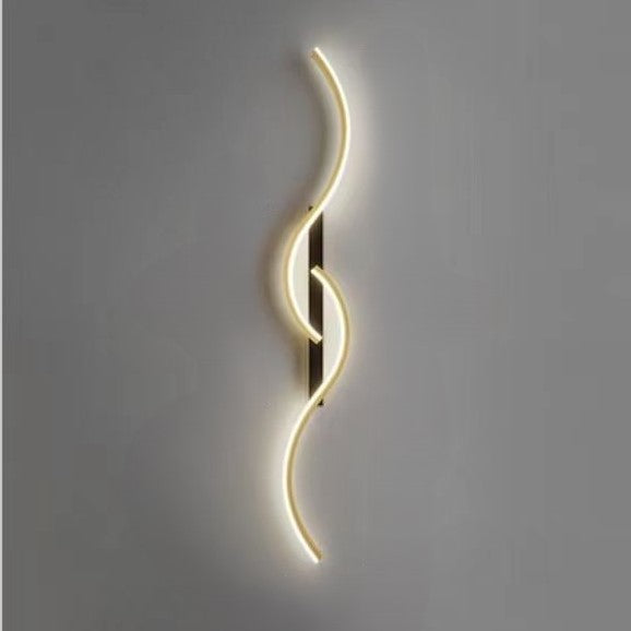 Long Curve Aluminum Silicone LED Wall Sconce Lamp