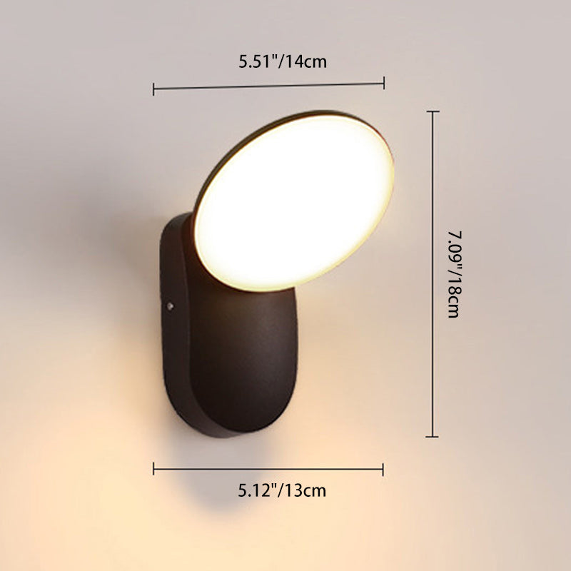 Round Square Aluminum Acrylic LED Wall Sconce Lamp