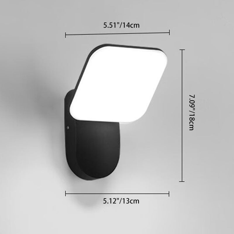Round Square Aluminum Acrylic LED Wall Sconce Lamp