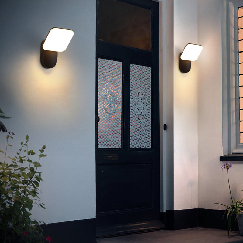 Round Square Aluminum Acrylic LED Wall Sconce Lamp