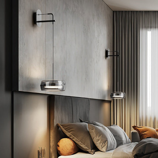 Scandinavian Iron Aluminum Glass LED Wall Sconce Lamp