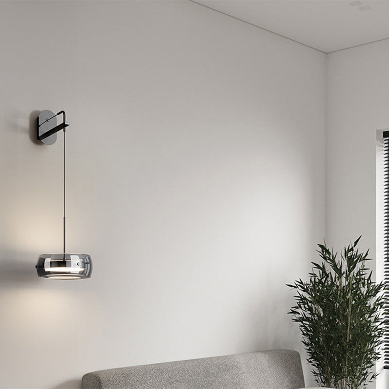 Scandinavian Iron Aluminum Glass LED Wall Sconce Lamp