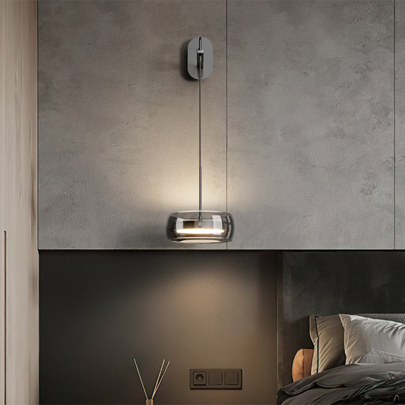 Scandinavian Iron Aluminum Glass LED Wall Sconce Lamp