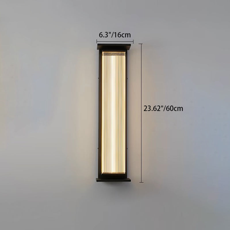 Rectangular Stainless Steel Acrylic LED Wall Sconce Lamp