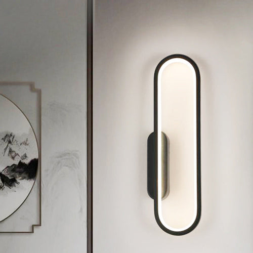 Oval Linear Hardware Acrylic LED Wall Sconce Lamp