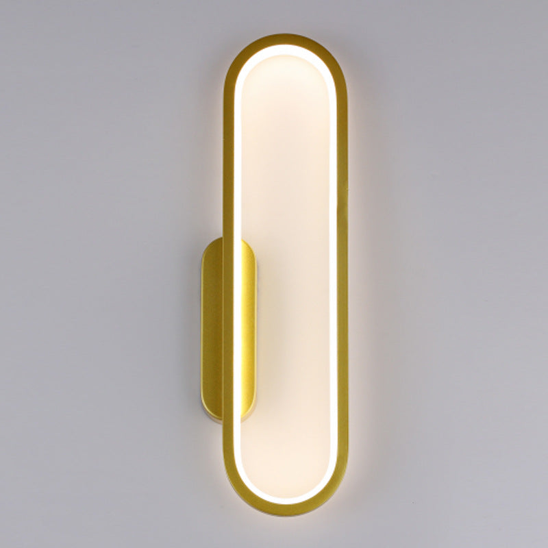 Oval Linear Hardware Acrylic LED Wall Sconce Lamp