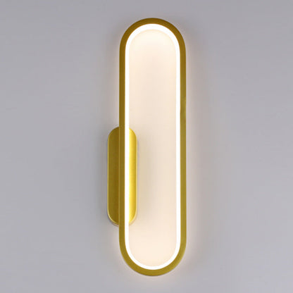 Oval Linear Hardware Acrylic LED Wall Sconce Lamp