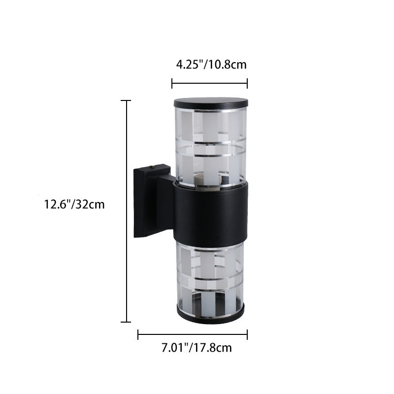Waterproof Aluminum Glass 2-Light Wall Sconce Lamp