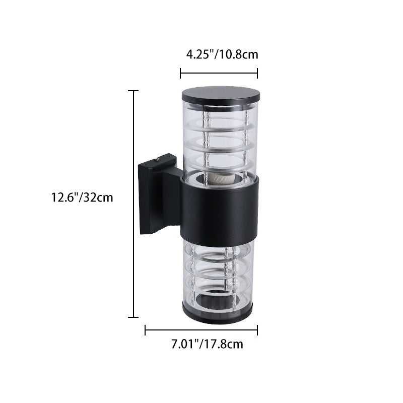 Waterproof Aluminum Glass 2-Light Wall Sconce Lamp
