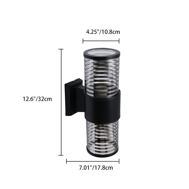 Waterproof Aluminum Glass 2-Light Wall Sconce Lamp