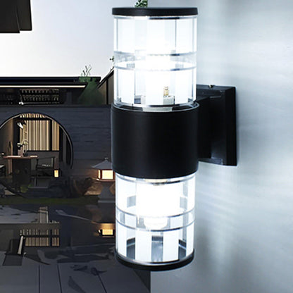 Waterproof Aluminum Glass 2-Light Wall Sconce Lamp