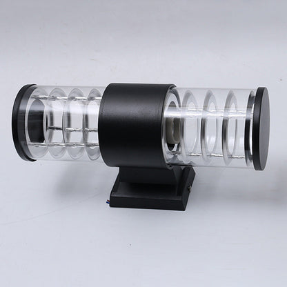 Waterproof Aluminum Glass 2-Light Wall Sconce Lamp