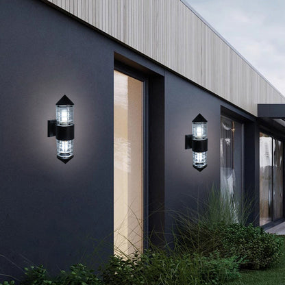 Waterproof Aluminum Glass 2-Light Wall Sconce Lamp