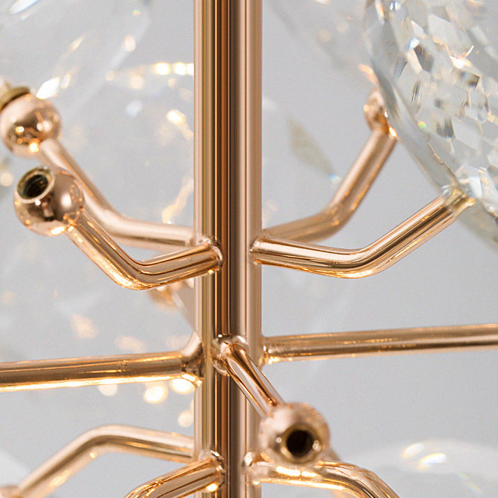Dandelion Round Orb Hardware Crystal LED Wall Sconce Lamp