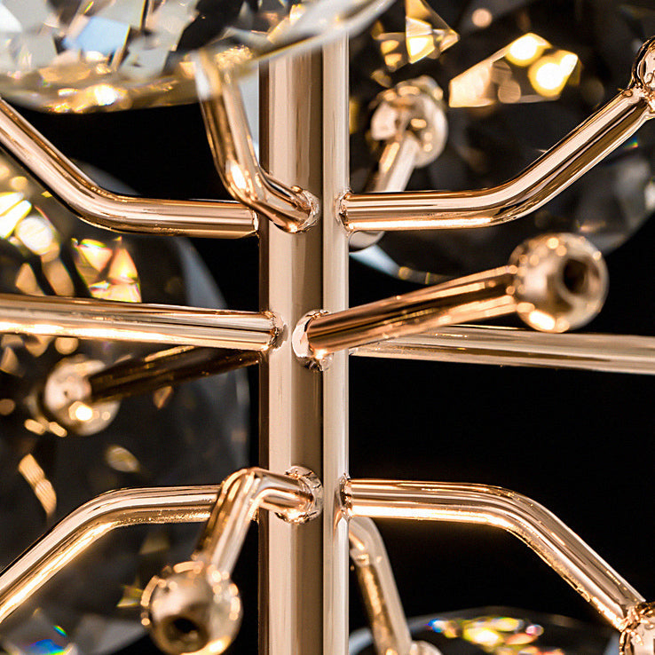 Dandelion Round Orb Hardware Crystal LED Wall Sconce Lamp