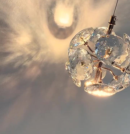 Dandelion Round Orb Hardware Crystal LED Wall Sconce Lamp