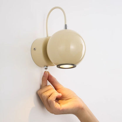 Nordic Magnetic Round Orb Iron LED Wall Sconce Lamp