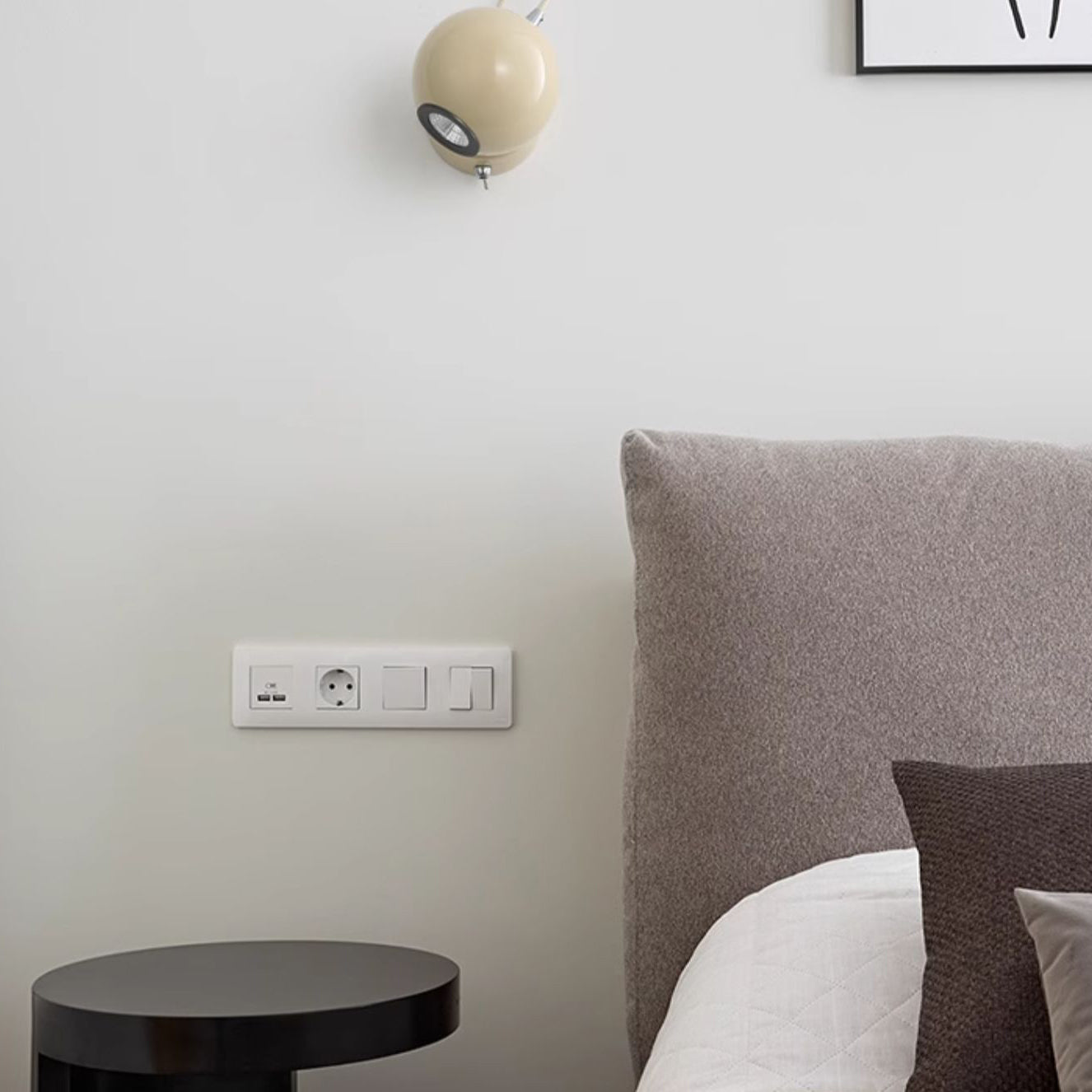 Nordic Magnetic Round Orb Iron LED Wall Sconce Lamp