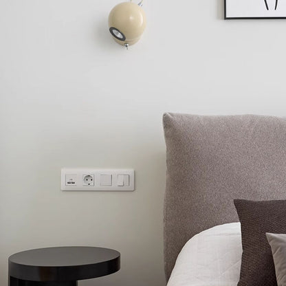 Nordic Magnetic Round Orb Iron LED Wall Sconce Lamp