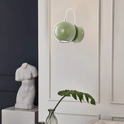 Nordic Magnetic Round Orb Iron LED Wall Sconce Lamp