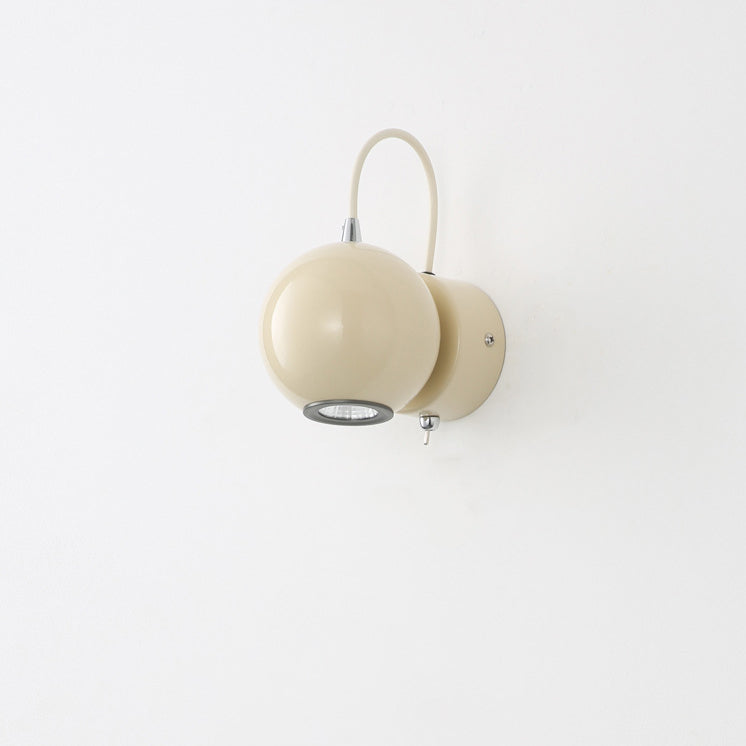 Nordic Magnetic Round Orb Iron LED Wall Sconce Lamp