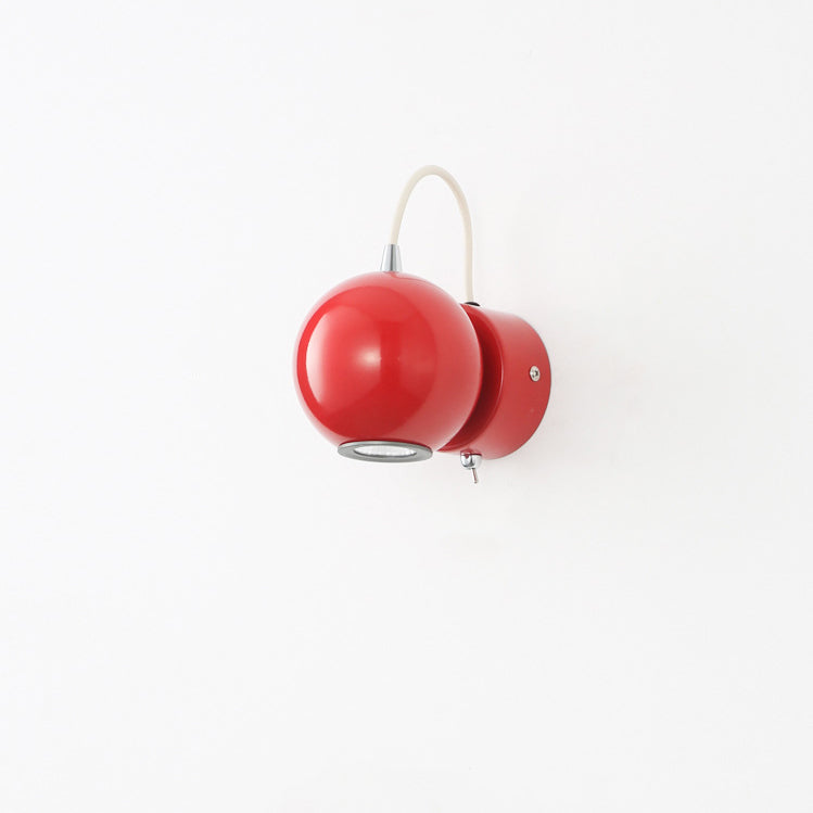 Nordic Magnetic Round Orb Iron LED Wall Sconce Lamp