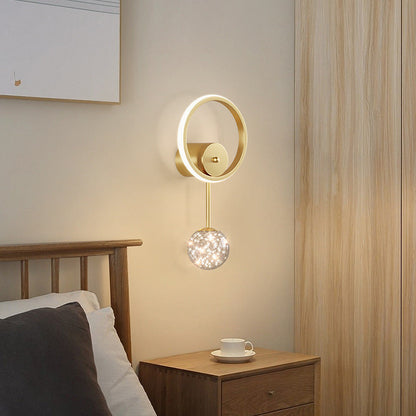 Scandinavian Circle Iron Acrylic Glass LED Wall Sconce Lamp