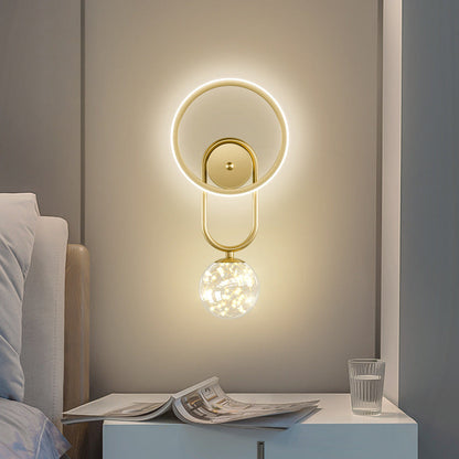 Scandinavian Circle Iron Acrylic Glass LED Wall Sconce Lamp