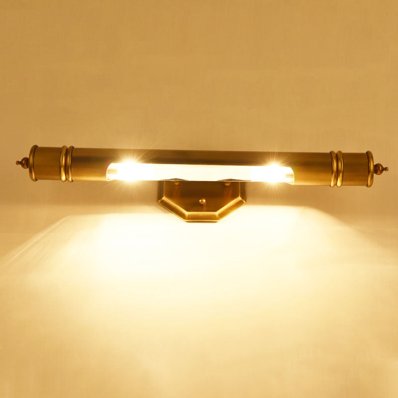 Round Cylinder Copper Aluminum 2-Light Wall Sconce Lamp
