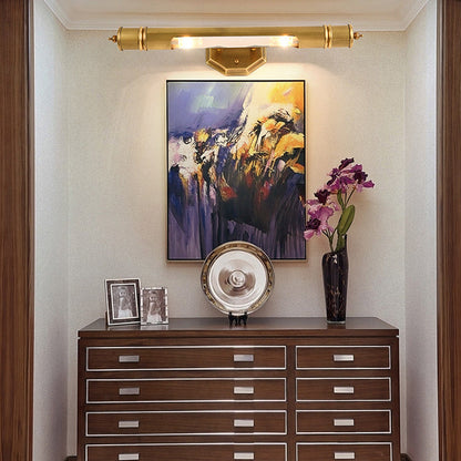 Round Cylinder Copper Aluminum 2-Light Wall Sconce Lamp