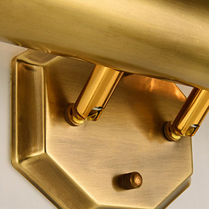 Round Cylinder Copper Aluminum 2-Light Wall Sconce Lamp