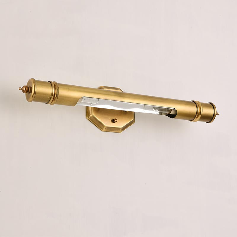Round Cylinder Copper Aluminum 2-Light Wall Sconce Lamp