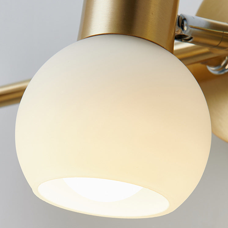 Round Cone Linear Copper Glass 2/3 Light Wall Sconce Lamp