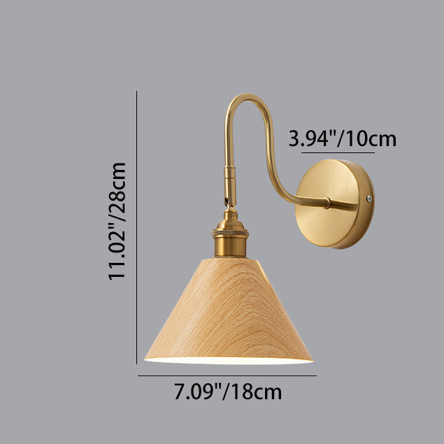Traditional Rotatable Cone Iron 1-Light Wall Sconce Lamp