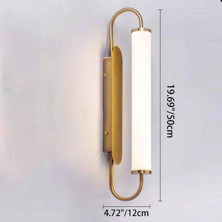 Linear Cylinder Iron Acrylic LED Wall Sconce Lamp