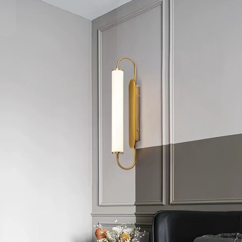 Linear Cylinder Iron Acrylic LED Wall Sconce Lamp