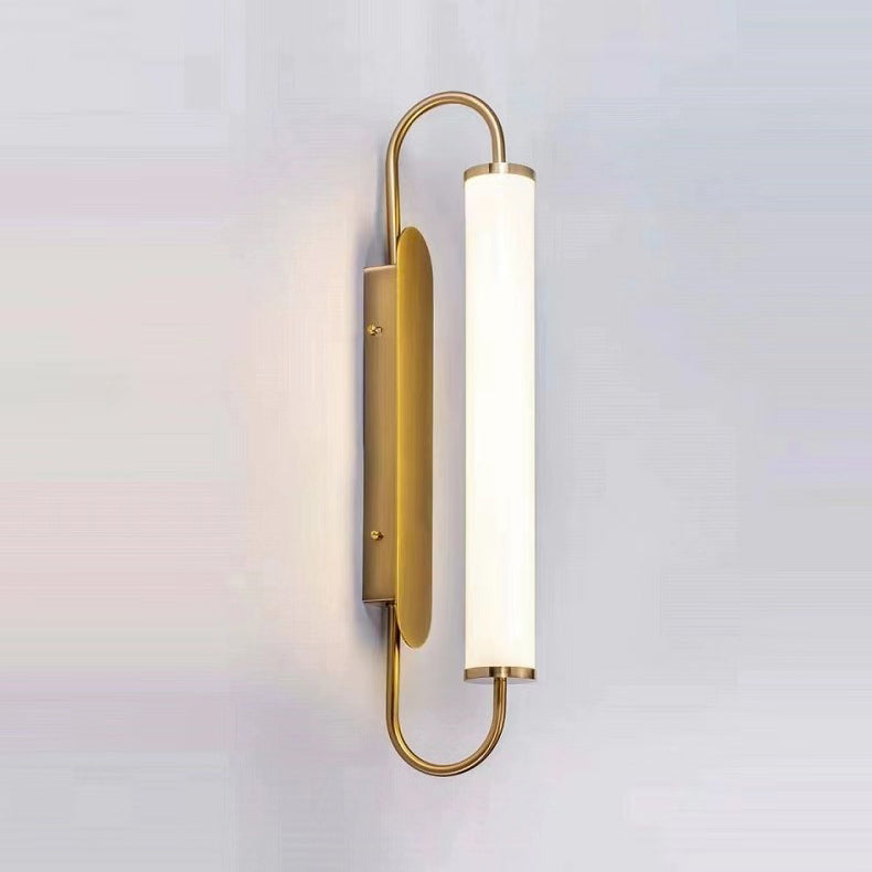 Linear Cylinder Iron Acrylic LED Wall Sconce Lamp
