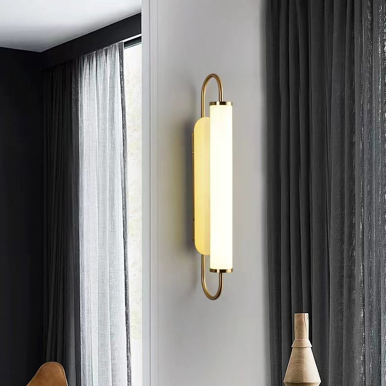 Linear Cylinder Iron Acrylic LED Wall Sconce Lamp