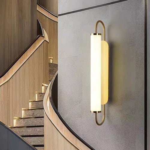 Linear Cylinder Iron Acrylic LED Wall Sconce Lamp