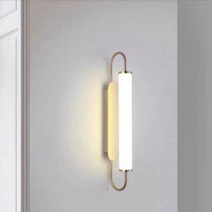 Linear Cylinder Iron Acrylic LED Wall Sconce Lamp