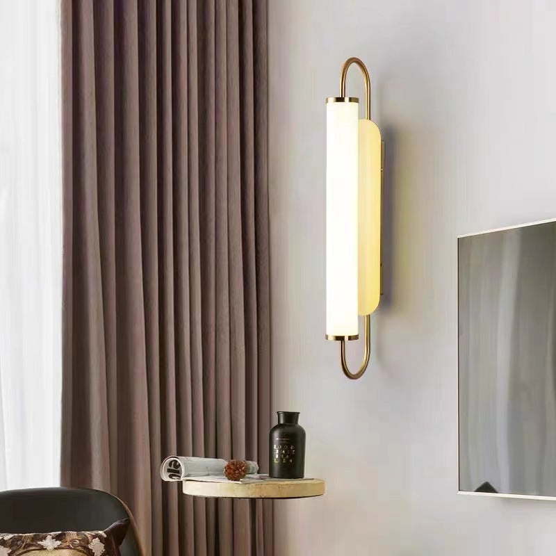 Linear Cylinder Iron Acrylic LED Wall Sconce Lamp
